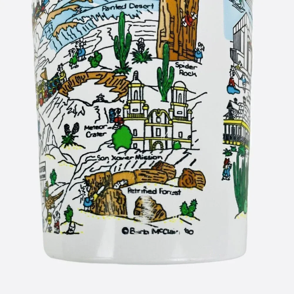 Barb McClain Arizona Vintage 1990 Large Plastic Cup McDonalds Coca Cola Landmark